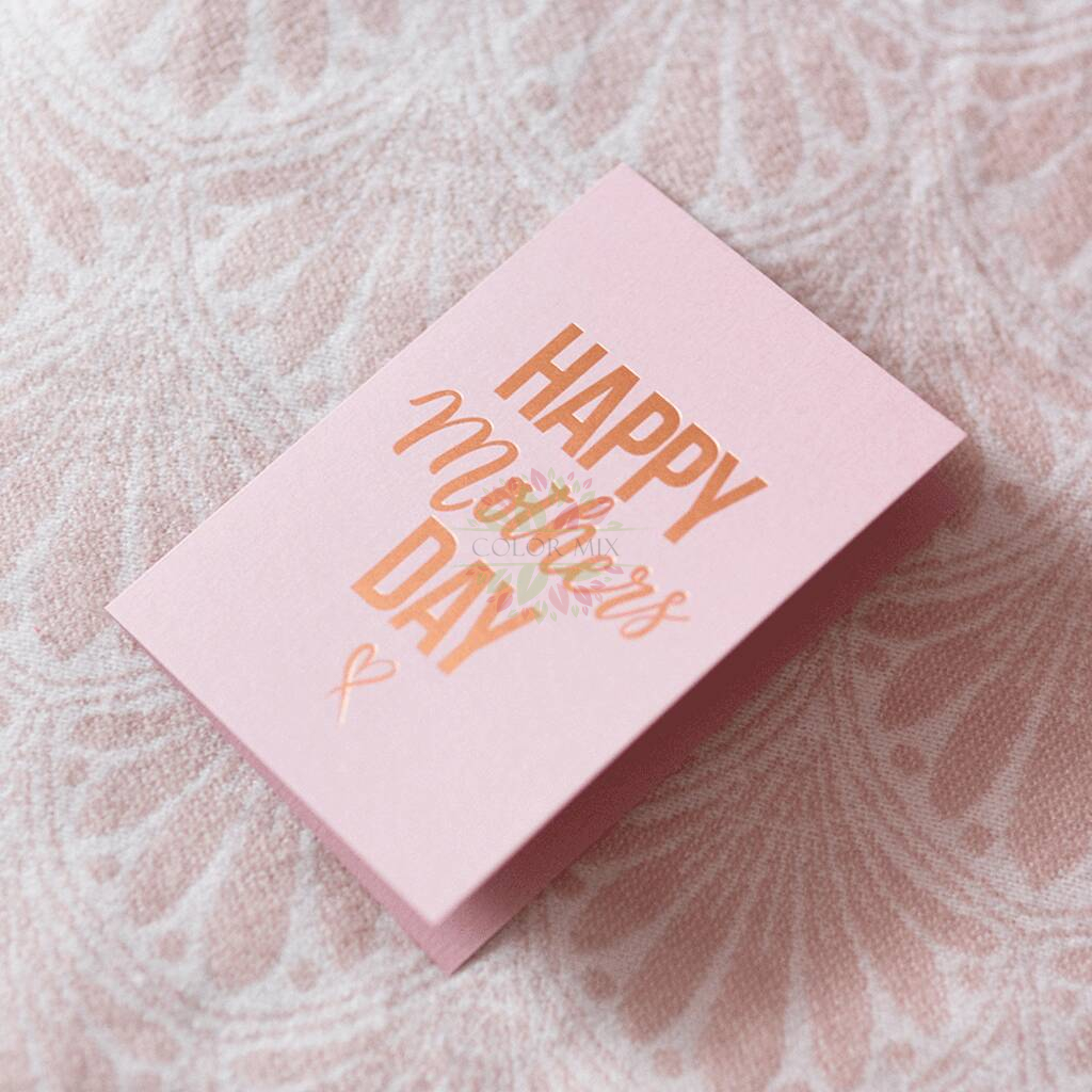 Pink Mother's Day Gift Box With Gold Foil