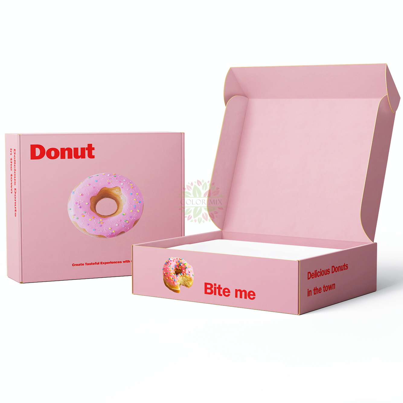 Pink Paper Box For Food Packaging Gift Box