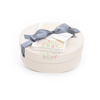 Fancy White Cardboard Round Gift Cylinder Packaging Box