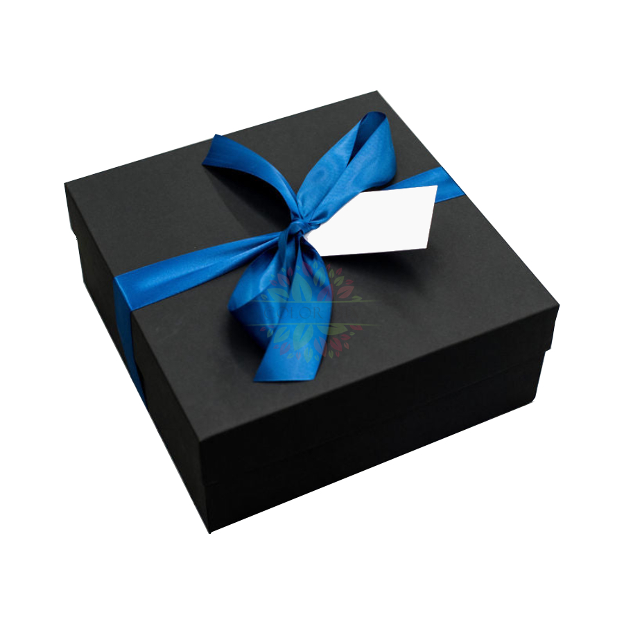 Lid And Base Bottom Wedding Gift Box With Ribbon