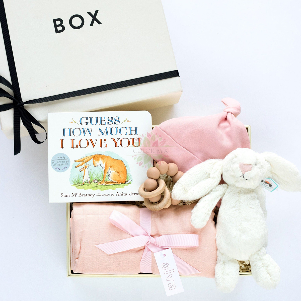 Luxury Wrapping Newborn Gift Box with Ribbon Custom