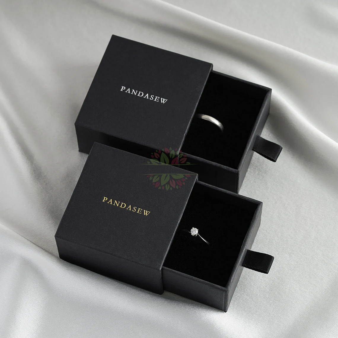 Luxury Black Jewelry Packaging Box with Logo