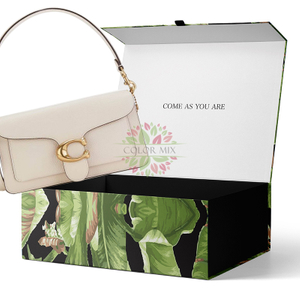 Customized Big Luxury Flat Folding Branded Handbag Packaging Boxes 