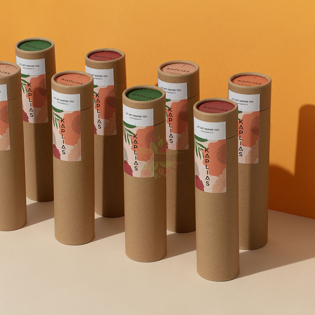 Cylinder Kraft Paper Tube Packaging Poster Shipping Round Box