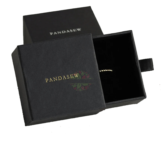 Luxury Black Jewelry Packaging Box with Logo