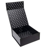 Luxury Black Square Magnetic Folder Gift Box with Ribbon